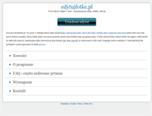 Tablet Screenshot of edytujfotke.pl